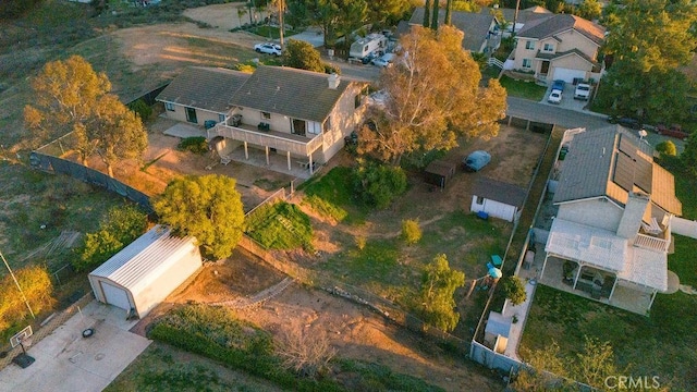 drone / aerial view with a residential view