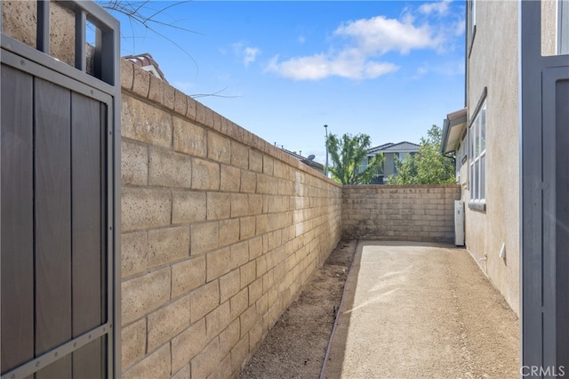 view of patio with a fenced backyard