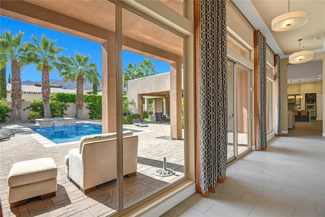 interior space featuring tile patterned floors