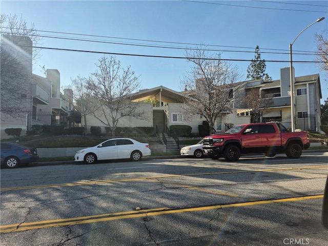 view of front of property with a residential view