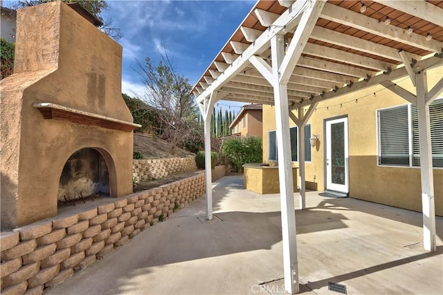23531 Hobart Ct, Murrieta, CA 92562 - view of patio featuring exterior fireplace