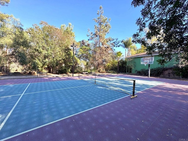 view of sport court featuring community basketball court