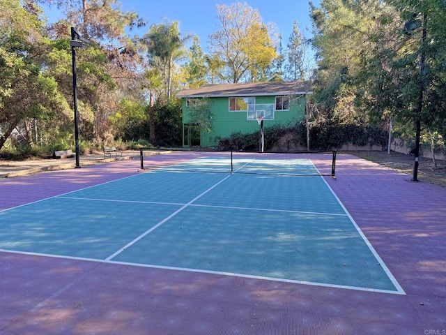 view of sport court with fence and community basketball court