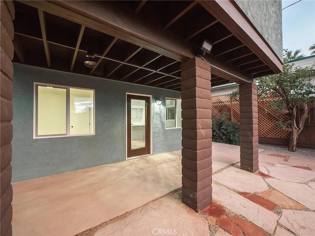 view of patio / terrace with fence