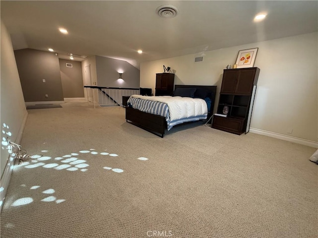 7122 Bluesails Dr, Huntington Beach, CA 92647 - bedroom with light colored carpet, visible vents, and baseboards