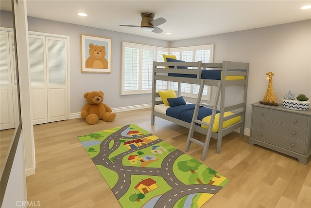 7122 Bluesails Dr, Huntington Beach, CA 92647 - bedroom featuring light wood-type flooring and recessed lighting