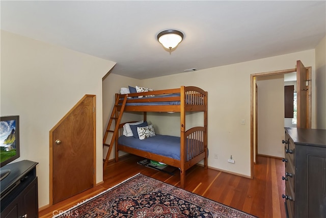 177 Joaquin Miller Rd, Lake Arrowhead, CA 92352 - bedroom featuring wood finished floors and baseboards