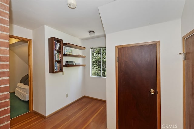 177 Joaquin Miller Rd, Lake Arrowhead, CA 92352 - corridor featuring wood finished floors and baseboards