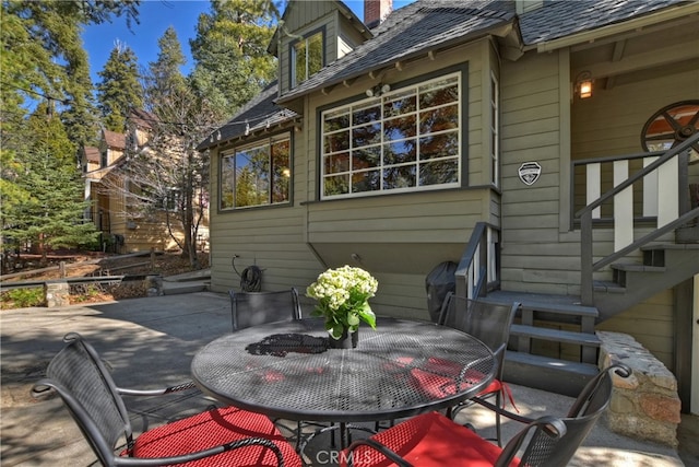 177 Joaquin Miller Rd, Lake Arrowhead, CA 92352 - view of patio with outdoor dining space