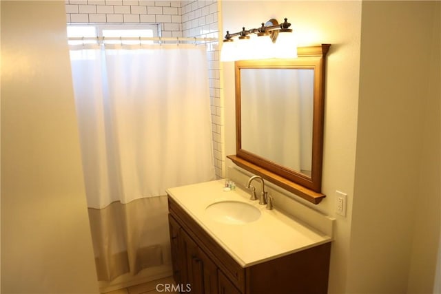 bathroom with vanity