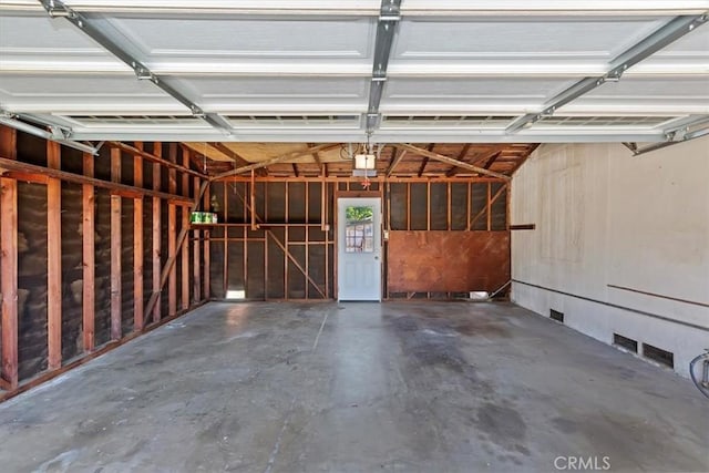 garage featuring visible vents