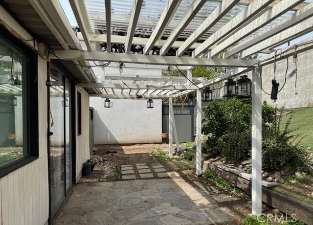 view of patio / terrace with a pergola