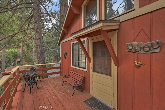 view of wooden deck