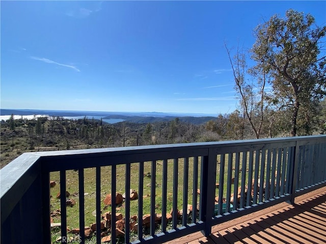 balcony with a view of trees