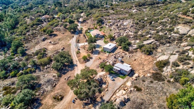 bird's eye view with a rural view