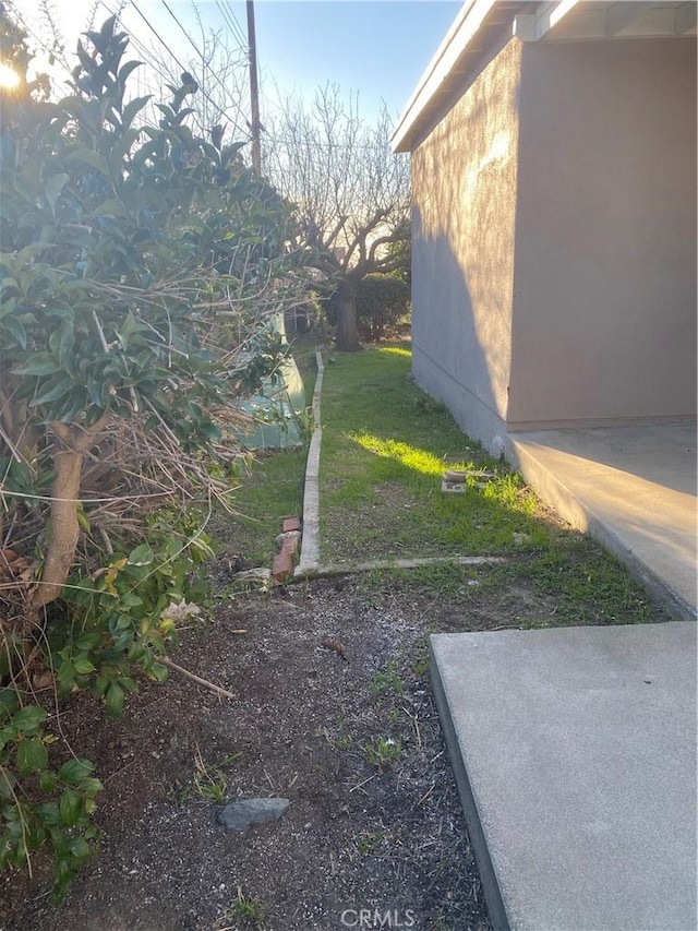 view of yard with a patio