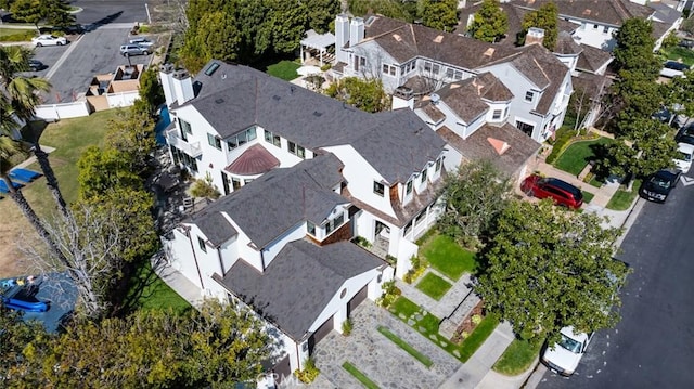 aerial view featuring a residential view