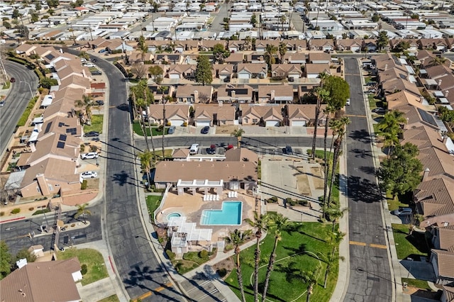 aerial view featuring a residential view