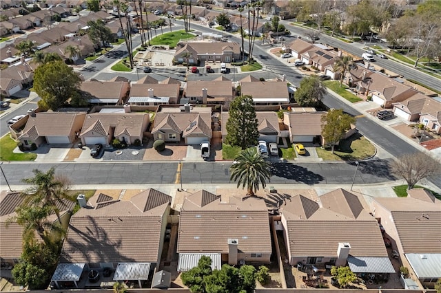 aerial view with a residential view