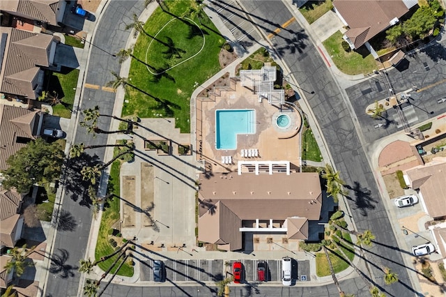 birds eye view of property featuring a residential view