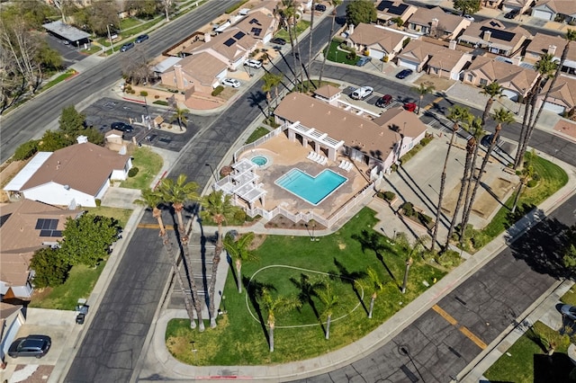 bird's eye view with a residential view