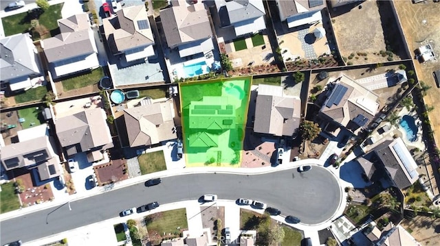 birds eye view of property featuring a residential view