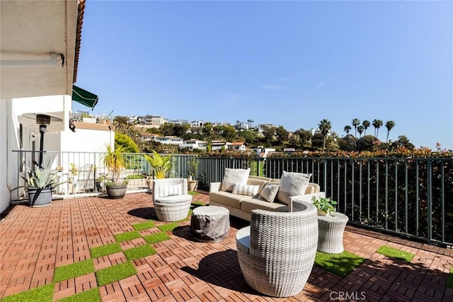 view of patio / terrace with an outdoor hangout area