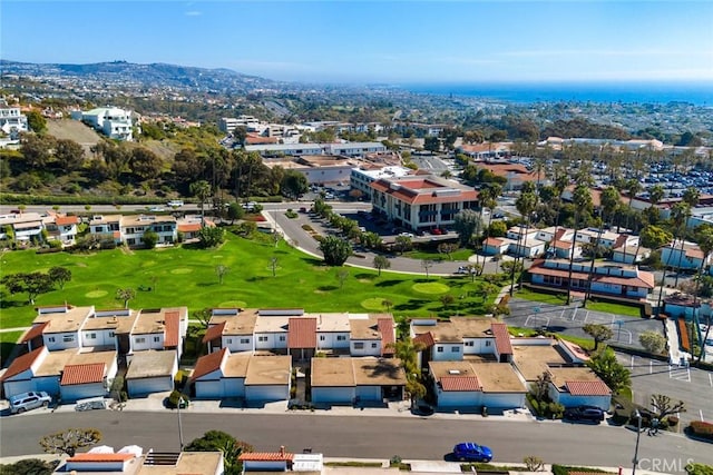 birds eye view of property featuring golf course view