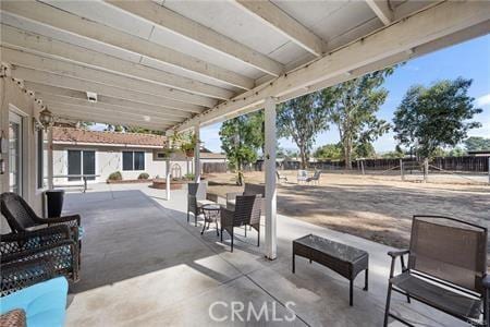 view of patio / terrace with fence