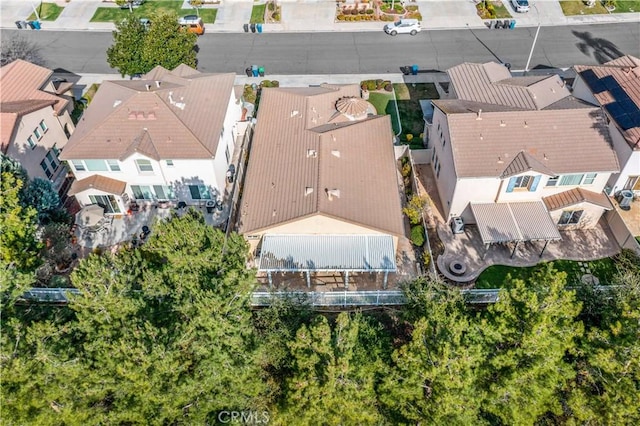 drone / aerial view with a residential view