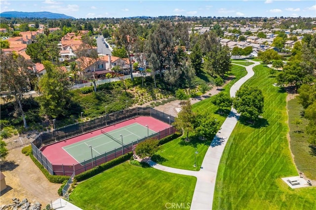 bird's eye view with a residential view