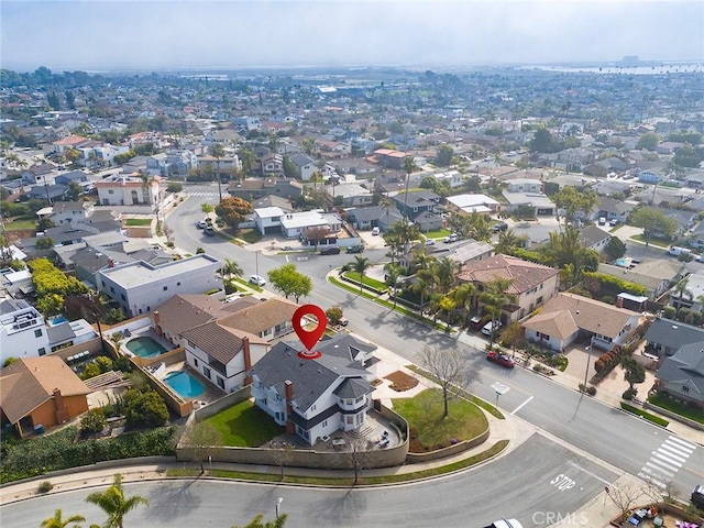 bird's eye view with a residential view