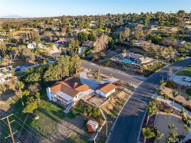 drone / aerial view with a residential view