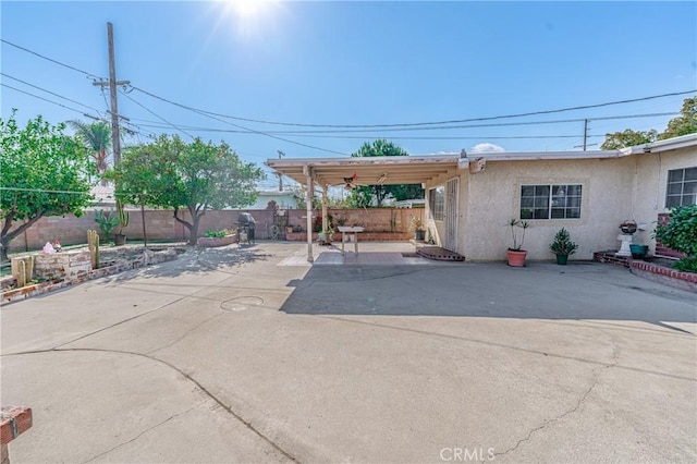 view of patio featuring a fenced backyard