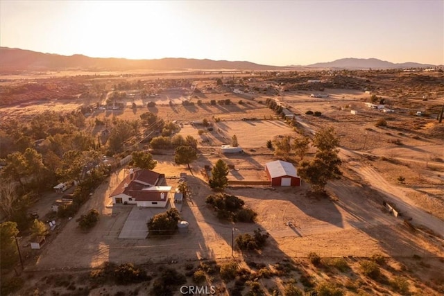 drone / aerial view with a mountain view