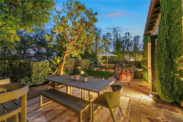 view of patio / terrace with outdoor dining area