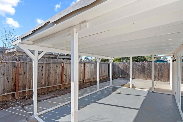 view of patio / terrace featuring a fenced backyard