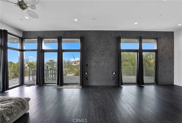 205 Esplanade, San Clemente, CA 92672 - unfurnished living room featuring wood finished floors, plenty of natural light, and recessed lighting