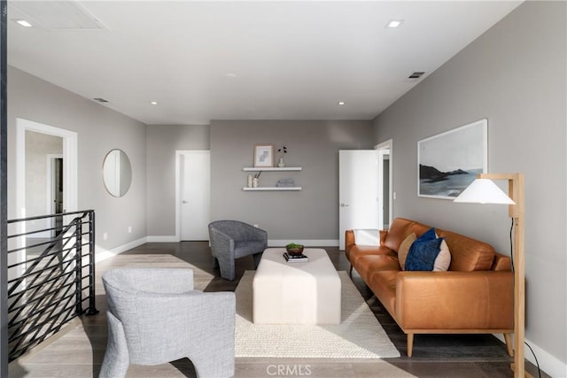 4414 Monaco St, San Diego, CA 92107 - living room featuring wood finished floors and recessed lighting