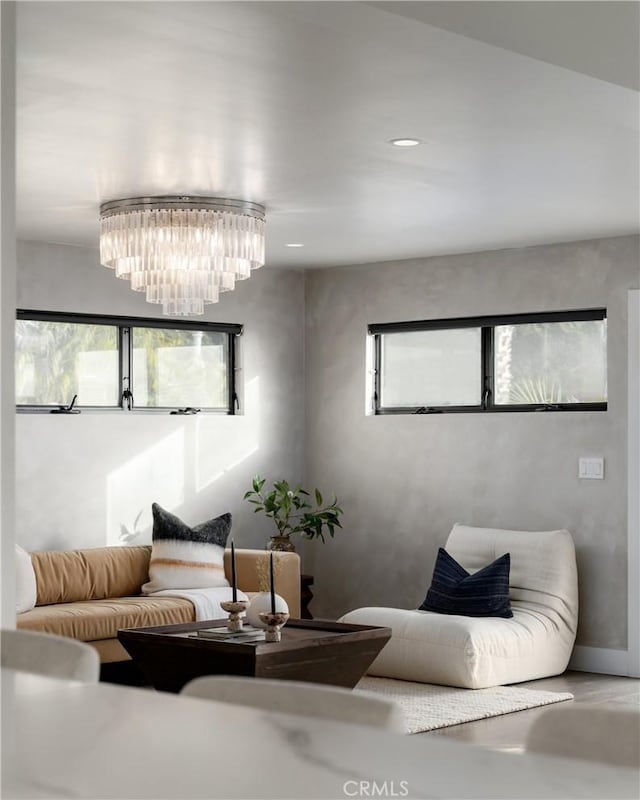 4414 Monaco St, San Diego, CA 92107 - living area featuring a chandelier