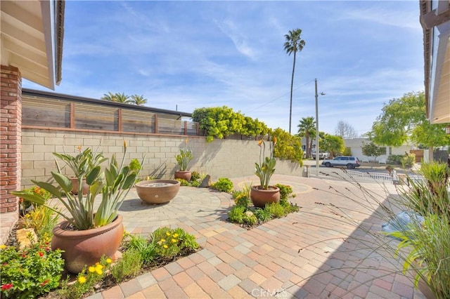 view of patio with fence