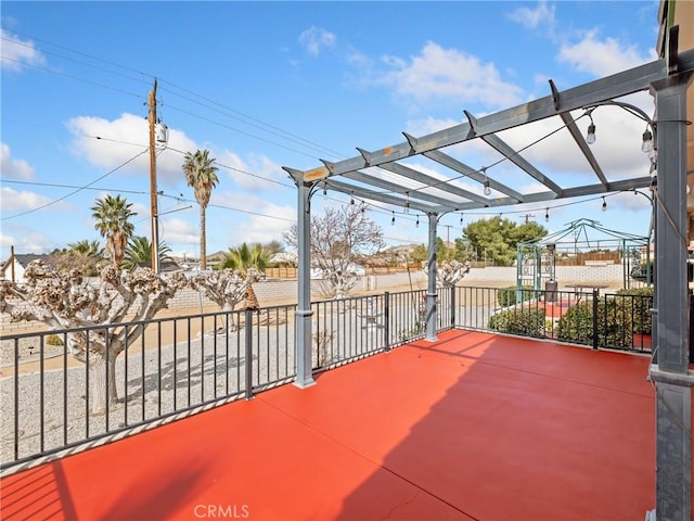 view of patio / terrace with a pergola