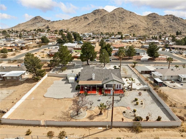 view of mountain feature featuring a residential view