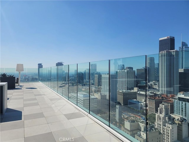 balcony featuring a view of city