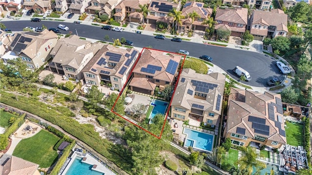 birds eye view of property featuring a residential view