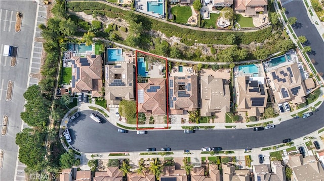 drone / aerial view featuring a residential view