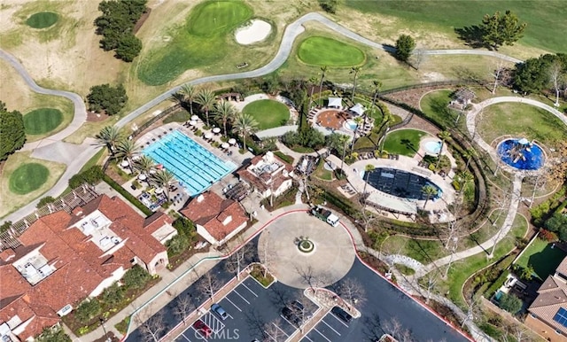 bird's eye view featuring golf course view