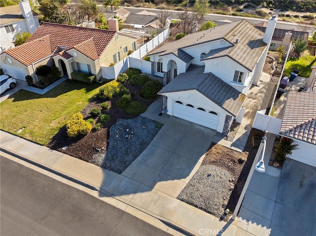 bird's eye view with a residential view