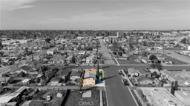 bird's eye view with a residential view