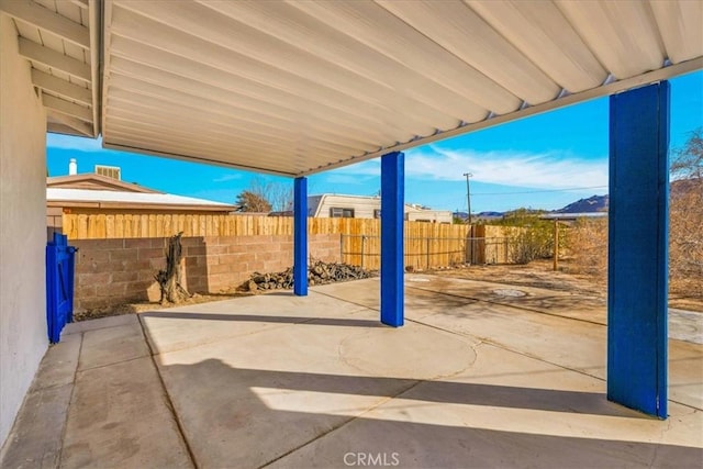 view of patio / terrace with a fenced backyard